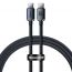 كابل شحن ونقل بيانات USB فئة C باسيوس كريستال شاين سيريز، طوله 1.2 متر، اسود - CAJY000601