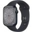 Apple Series 8 Smart Watch with Midnight Sport Band, 45mm - Midnight Aluminum Case