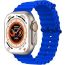 T900 Ultra 3 Smart Watch, 2.09 Inch - Dark Silver Case and Blue Strap
