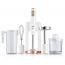 Tank Hand Blender with Attachments, 500ml, 600 Watt, White - CM-6003-1
