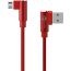 Waves Micro to USB Cable for Charging, Data transferring and Gaming, 2.4 A, 1.2 Meters - Red