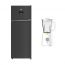 Beko No Frost Top Freezer Refrigerator, 406 Liters, Dark Inox - RDNG551M20TXBR, with Blender, 1.5 Liters, 600 Watt - TBN 62608 W