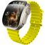 X10 ULTRA 3 Curved Smart Watch, 1.3 Inch - Yellow