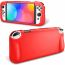Fintie Silicone Cover For Nintendo Switch OLED - Red
