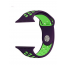 Sbaq Silicone Sport Replacement Strap for Apple Smart Watch, 38mm - Purple and Green