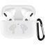Compatible with AirPods Pro Case, Protective Shockproof Wireless Charging Earbuds Case Cover Skin with Keychain kit Set Compatible for Apple AirPods Pro 2019 (White)