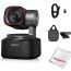 OBSBOT Tiny 2 PTZ Webcam with Microphone, 4K - Black