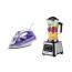 Sokany Electric Blender, 2.5 Liters, 6000 Watt, Black and Silver - SK-999, Steam Iron, 2000 Watt, Purple- SK-YD-2111