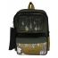 Gharibo Bags One Hand School Backpack With Pencil Case for Kids, Feathers Pattern - Olive