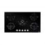 Ocean Gas Built-in Hob, 90cm, 5 Burners, Black Glass - OHGGR9401NPROSC