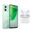 Infinix Hot 50i, 256GB, 8GB RAM, 4G, Dual SIM - Sage Green with Ridingtone AirPods Pro 2nd Gen Earbuds, Noise Cancellation - White