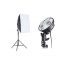 Studio Kit Lamp Holder with Light Stand and Soft Box Plug, 3 Pieces - Black and White