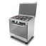 Kiriazi Gas Cooker, 5 Burners, Silver- 8604F 1