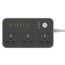 مشترك كهربائي اتش دي بلس، 3 منافذ، 6 منافذ USB، اسود - HD3604