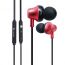 L'avvento Metal In-ear Wired Earphones with Microphone, Red - HP08R