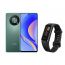 Huawei Nova Y90, 128GB, 8GB RAM, Dual SIM, 4G LTE - Green with Huawei Band 4, 0.96 Inch, Graphite Black Strap and Case