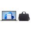Lenovo IdeaPad 1 15AMN7 82VG00M6ED Laptop, AMD Ryzen 3 7320U, 256GB SSD, 8GB RAM, 15.6 Inch, HD, AMD Radeon Graphics, Windows 11 - Cloud Grey with Lenovo 15.6 Inches Laptop Casual Toploader T210 - Black