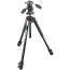 Manfrotto 190 Aluminum 3-Section Tripod with Head, Black - MK190XPRO3-3W