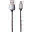 كابل مايكرو USB ويفز، 1.2 متر - رمادي