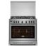  بوتجاز غاز كريازي، 5 شعلة، فضي - 90FC9 N SMART