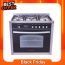 بوتجاز غاز بريميوم، 5 شعلات، ستانلس ستيل/اسود - PRM6090SS-1GC-511-IDSP-GO-2W