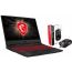 MSI GL65 Leopard 10SDR Gaming Laptop, Intel Core i7-10750H, 15.6 Inch, 1TB HHD+256GB SSD, 16GB RAM, NVIDIA GeForce GTX 1660 Ti with 6GB GDDR6, Windows 10- Black, With MSI USB Gaming Mouse, Black- S12-0401820-V33