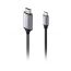 Porodo USB-C To 4K HDMI Cable, 2 Meter, Black and Silver - PD-4KCHD2-GY