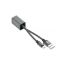 Ldnio Lightning Cable with Keychain, 25 Cm, Black - LC98
