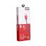 Emy Lightning Fast Charging Cable, 1 M, Red and Black - MY-721