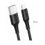 Borofone Lightning Charging Cable, 1M, Black - BX47