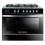 Premium Gas Cooker 5 Burners, Stainless Steel Black- PRM6090GS-AC-383-IDSH-S-P