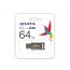 فلاش درايف USB ايه داتا UV131، سعة 64 جيجا - رمادى