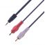 كابل RCA 2x1، طول 1.5 متر - اسود