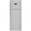 Beko Digital Freestanding Refrigerator, No Frost, 2 Doors, 18 FT, Silver - RDNE500E12S