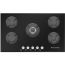 Ecomatic Built In Gas Hob, Crystal Black, 5 Burner, 90 cm - S907RC