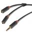 SBS Stereo AUX Splitter, 20 cm, Black - TECABLESPLITTER