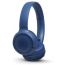 JBL On-Ear Headphone Wireless with Microphone, Blue - T500