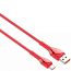 كابل شحن USB-A الى USB-C لدينو، 1 متر، 30 وات، احمر - LS661