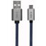 SBS Micro USB Charge and Data Transfer Cable, 1 Meter, Denim - TECABLEMICROJEAN