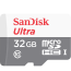 SanDisk Ultra MicroSD UHS-I Memory Card, 32GB, White/Grey - QUNS-032G-GN3MN