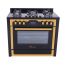 Unionaire Gas Cooker, 5 Burners, Black Glass- C6090GB1GC383IDSPSPC