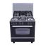 بوتجاز غاز يونيون اير اي كوك، 5 شعلات، فضي واسود- C6080SS-NC-511-IDSC-2W