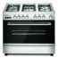 Royal Freestanding Crystal Cast Gas Cooker, 5 Burners, Stainless Steel, 60×90 cm