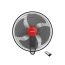 Tornado Wall Fan with Remote Control, 16 Inch, Black - EPS-16R