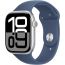Apple Watch Series 10 46mm, Silver Case With Denim Strap