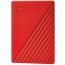 Western Digital My Passport External Hard Disk Drive, 2TB, Red - WDBYVG0020BRD
