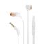 JBL In-Ear Wired Earphones With Microphone, White- T110