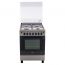 Zanussi Freestanding Gas Cooker, 4 Burners, steel plus  Silver- ZCG622A6XA