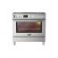 Zanussi Tastemax Air Fryer Gas Cooker, 5 Burners, Stainless Steel - ZCG97326XA