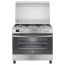 Zanussi Freestanding Digital Gas Cooker, 5 burners, Stainless Steel, 90 cm - ZCG92496XA
